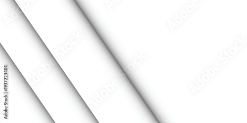 Minimal White Abstract Background with Diagonal Layers and Soft Shadows