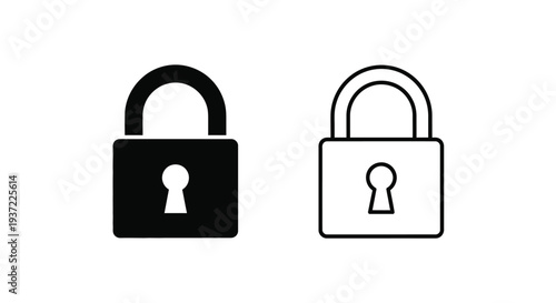 Secure lock icons set Vector