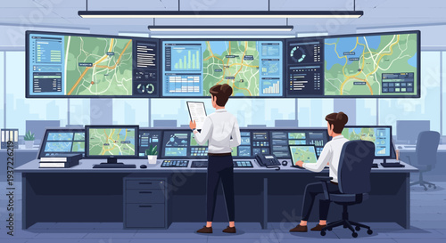 Control Room Monitoring Center.