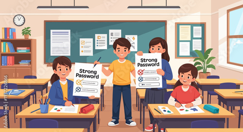 Students Learning Strong Passwords.