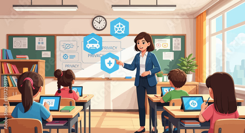 Teacher Educating Students Classroom.