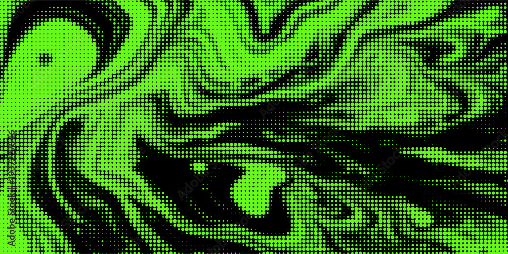 Naklejka premium Acid green y2k halftone overlay background with smoke or fire motion texture