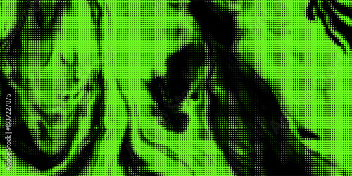 Acid green y2k halftone overlay background with smoke or fire motion texture
