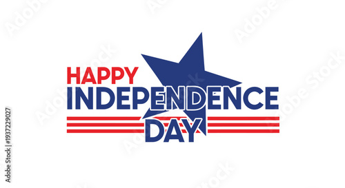 Happy Independence Day patriotic star vector illustration