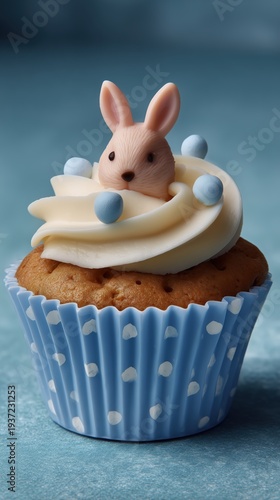 Wallpaper Mural Adorable Easter Cupcake with Bunny Topper and Whimsical Food Styling Torontodigital.ca