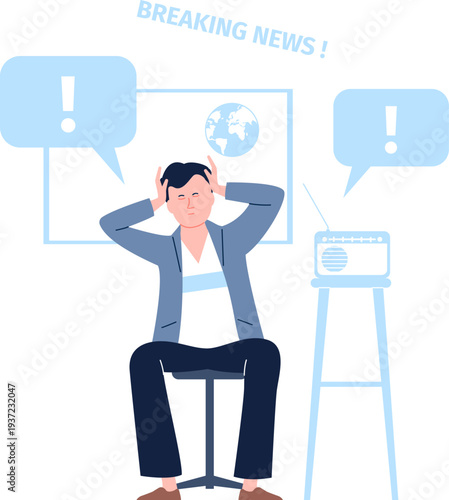 Fomo anxiety. News overload. Social media stress