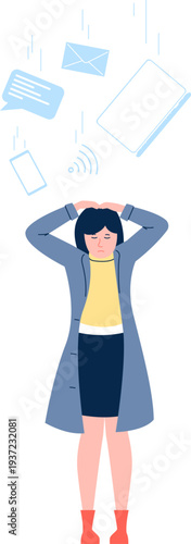 Digital device information burnout. Social communication pressure