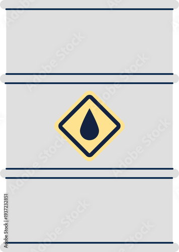 Oil barrel color icon. Chemical fuel container