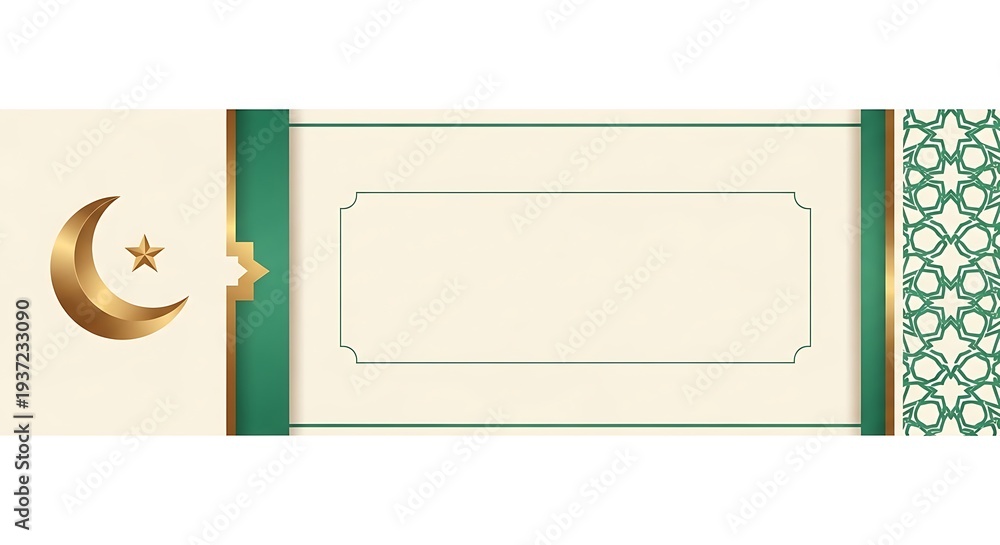 custom made wallpaper toronto digitalGreen and gold Eid card with crescent moon and star