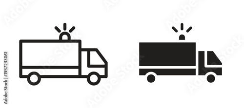 Ambulance icon vector design template and illustration EPS10.