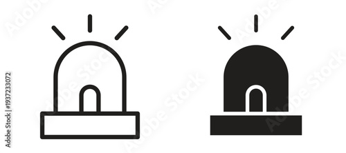 Ambulance siren icon vector design template and illustration EPS10.