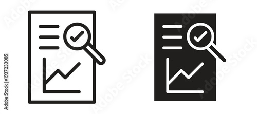 Analytics report icon vector design template and illustration EPS10.