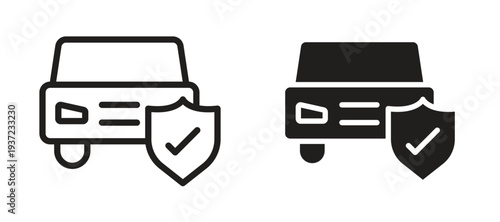 Auto insurance icon vector design template and illustration EPS10.