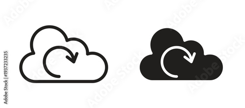 Backup icon vector design template and illustration EPS10.