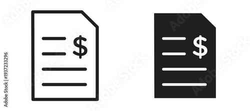 Bank statement icon vector design template and illustration EPS10.