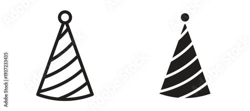 Birthday hat icon vector design template and illustration EPS10.