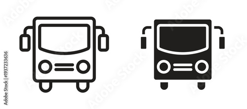 Bus icon vector design template and illustration EPS10.