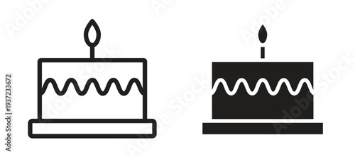 Cake icon vector design template and illustration EPS10.