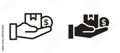 Cash on delivery icon vector design template and illustration EPS10.