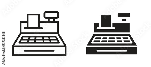 Cash register icon vector design template and illustration EPS10.