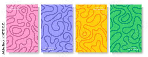 Set of 4 bright abstract vertical backgrounds