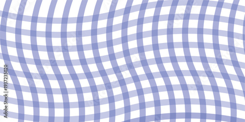  Abstract wavy blue and white checkered pattern background