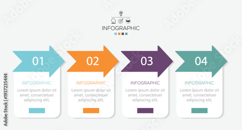 Creative concept for infographic with 4 steps, options, Can be used for workflow layout, diagram, annual report, web design,  Vector illustration.