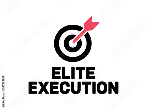 Elite Execution Logo with Target and Red Arrow