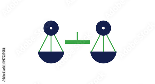 Abstract Concept Depicting Equilibrium, Balance, and Justice in Symbolic Representation