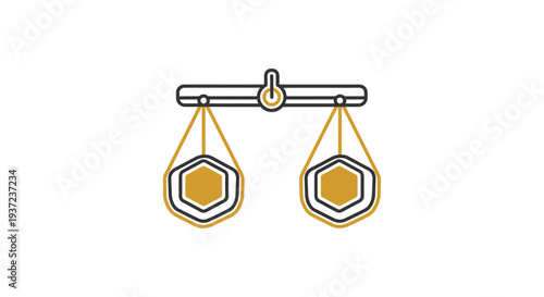 Abstract Concept of Balance and Harmony Depicted Through a Minimalist Vector Illustration