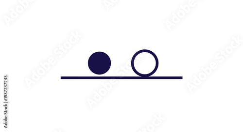 Abstract Concept Representing Balance, Contrast, And Symbolic Interaction On a Minimalist Base