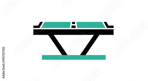 Abstract Bridge Vector Illustration With Geometric Design On Isolated White Background