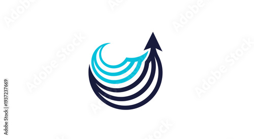 Abstract Arrow Design Suggesting Growth, Progress, And Forward Momentum In A Digital World
