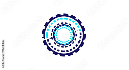 Abstract Digital Technological Design Concept Illustrating Cybernetic Interface And Innovation