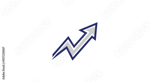 Abstract Arrow Rising In A Graphic Illustration Depicting Success and Growth