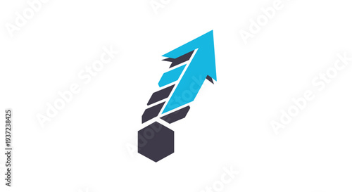 Abstract Arrow Symbol Representing Upward Movement and Business Development