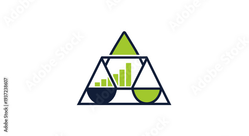 Abstract Financial Balance Symbolizing Growth, Investment, and Harmonious Market Dynamics