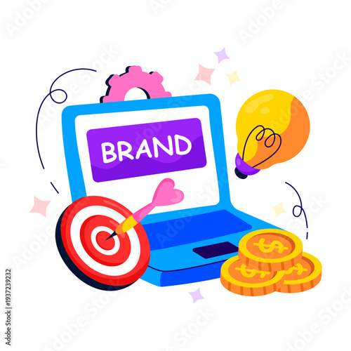 A beautiful design illustration of brand idea