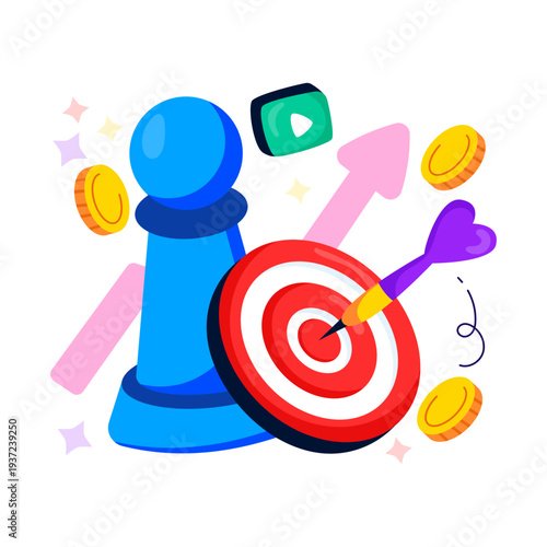 An illustration design of target strategy 