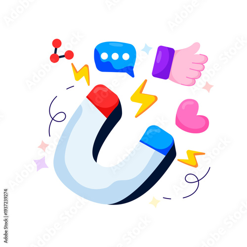 Perfect design illustration of attract customer