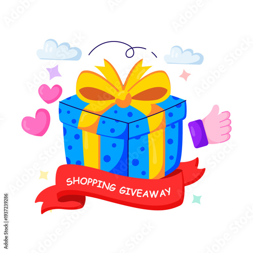 Perfect design illustration of shopping giveaway 