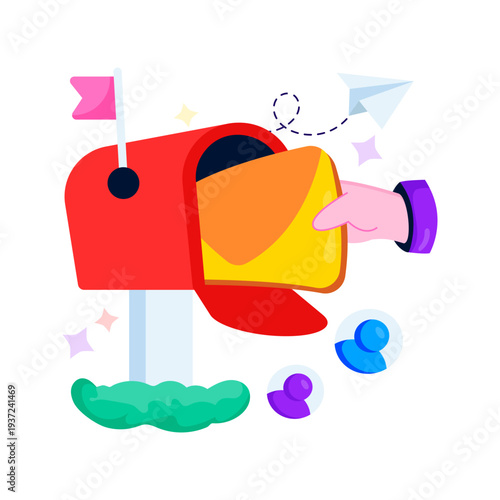 Modern design illustration of post letter