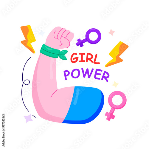 Premium download illustration of girls power 
