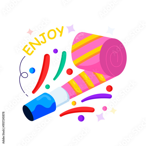 Perfect design illustration of party blower