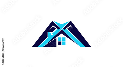 Abstract Geometric House Logo Design With Modern and Stylish Visual Appeal