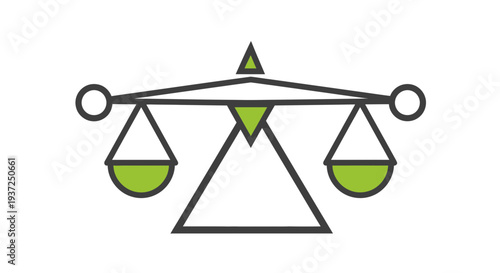 Abstract Geometric Illustration Depicting Balance and Equilibrium in a Simple Design