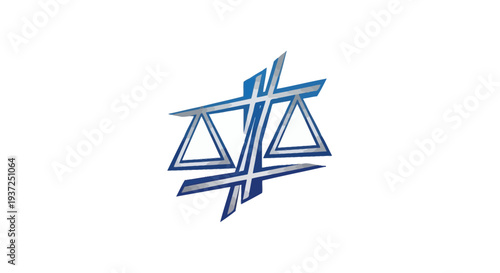 Abstract Geometric Illustration of Justice Symbol with Modern Design and Minimalist Style