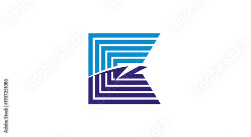 Free Download Abstract Geometric Logo With Blue And Purple Hues Demonstrating Creative Design - GFXLoad