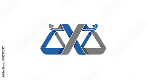 Abstract Geometric Law Firm Logo Design Illustrating Justice and Balance In Professionalism