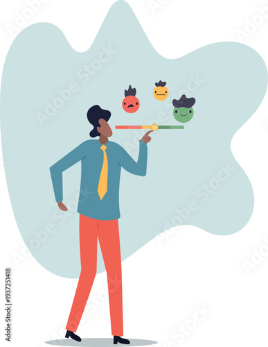 Customer feedback giving rating based on experience or quality from product and service, survey, opinion and review to evaluate result,human life and situation.